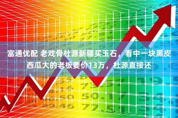 富通优配 老戏骨杜源新疆买玉石，看中一块黑皮西瓜大的老板要价13万，杜源直接还